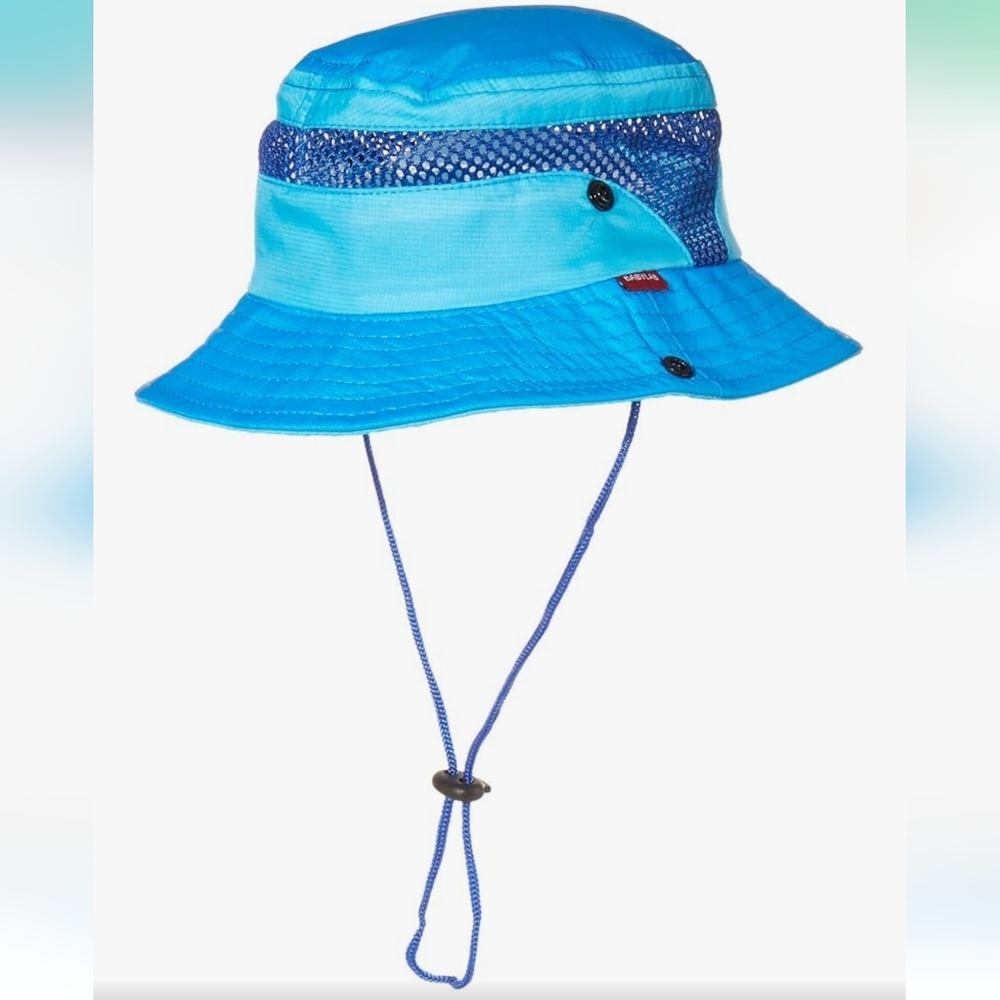 Blue Bucket Hat with Chin Strap